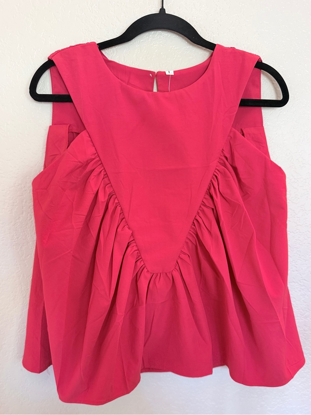Red Ruffle Peplum Top – NWT – L